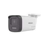[Audio Bidireccional + Dual Light + ColorVu] Bala TURBOHD 4K (8 Megapixel) / Lente 2.8 mm / 40 mts IR EXIR + 40 mts Luz Blanca / Micrófono y Bocina Integrado / Exterior IP67 / Metal / dWDR