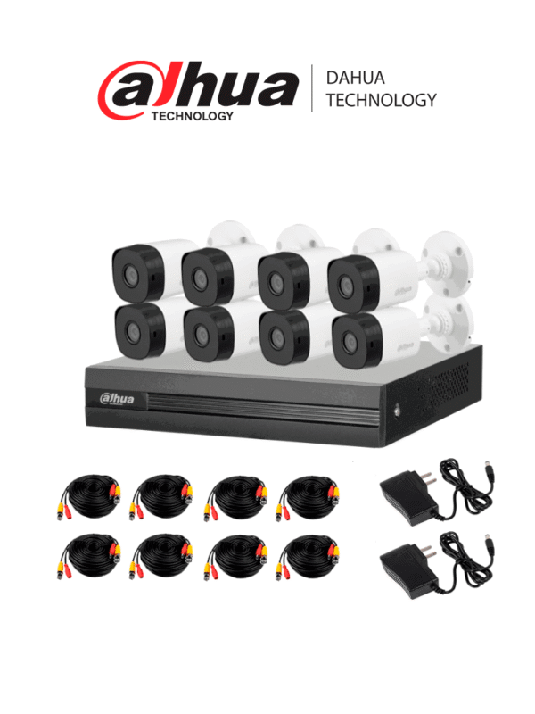 DAHUA KITXVR1B08- I+8-B1A21- Kit de 8 Canales 2 Megapixeles DVR Cooper ...