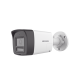 [Audio Bidireccional + Dual Light + ColorVu] Bala TURBOHD 3K (5 Megapixel) / Lente 2.8 mm Angulo de vision 112° / 30 mts IR EXIR + 20 mts Luz Blanca / Micrófono y Bocina Integrado / Exterior IP67 / Metal / dWDR