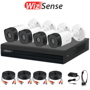 DAHUA KITXVR1B04-I1MP-2.8 - Kit de 4 canales con cámaras B1A11 de 1 MP, lente de 2.8mm y ángulo de visión 93°. Soporta 4 canales más 1 IP o hasta 5 canales IP, tecnología SMD Plus, búsqueda de humanos y vehículos #DAHQ1M #LF #DVM #VolDH